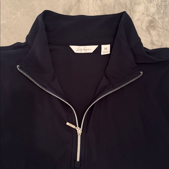 Lady Hogan Navy and White Gingham Golf Skort, sleeveless top & Jacket - Picture 10 of 11